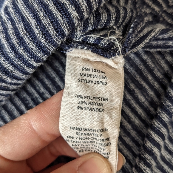 Soft Surroundings Striped Tunic Square Hem Top Size Medium - Picture 4 of 8